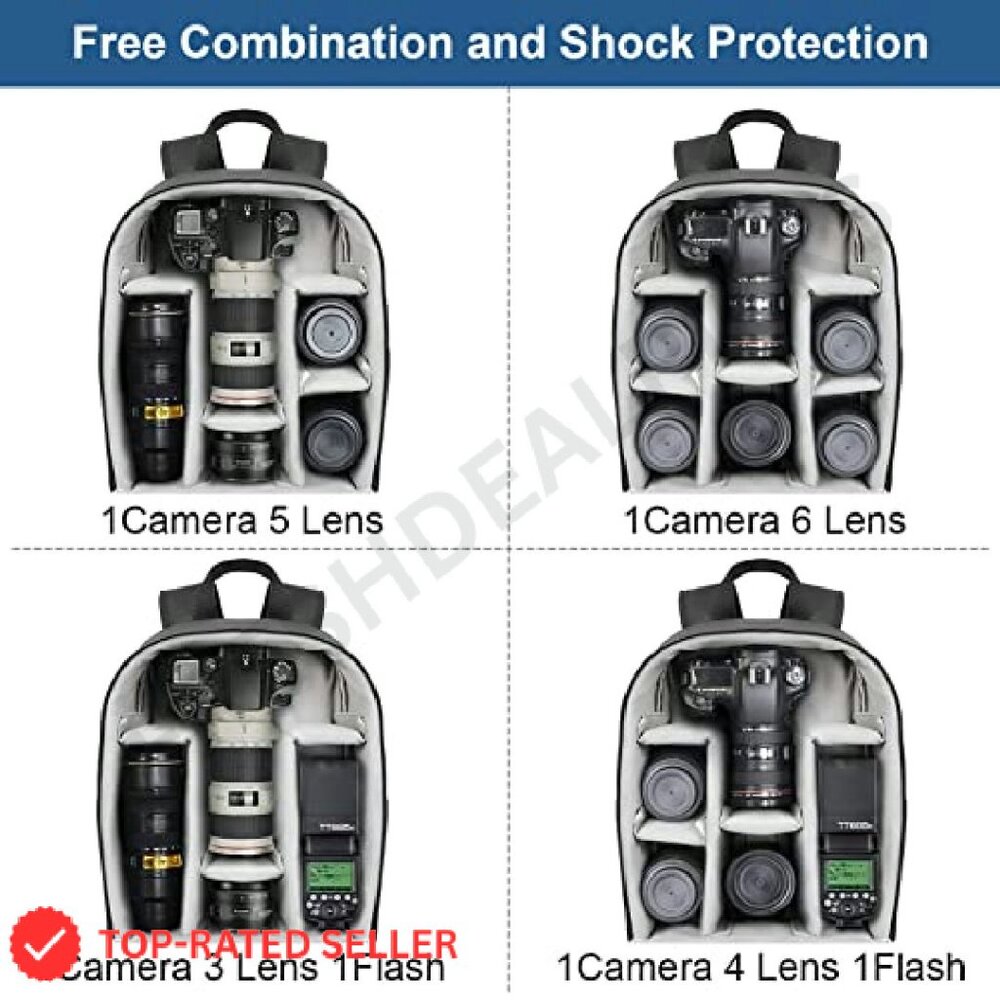 Professional Camera Backpack Waterproof Dslr Case… - image 4